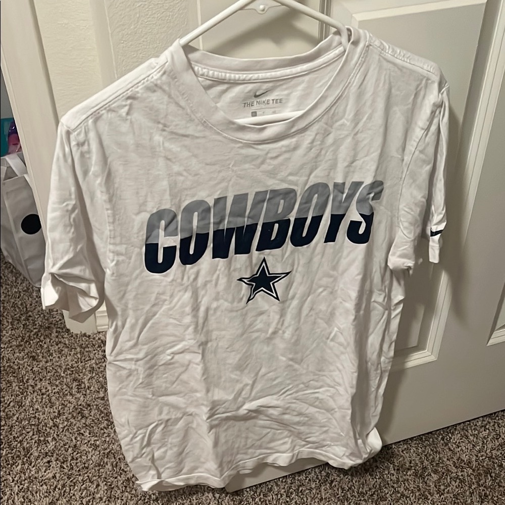Nike White Tee with Logo Dallas Cowboys